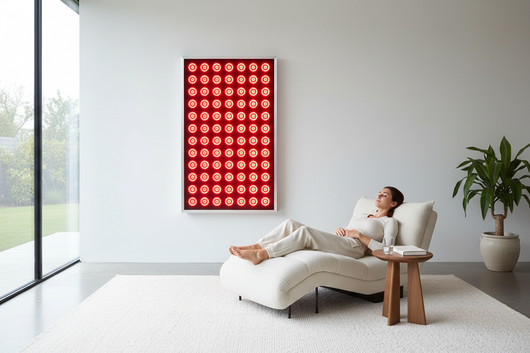 Red Light Panel in Modern Home Setting